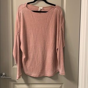 Light pink knit long sleeve